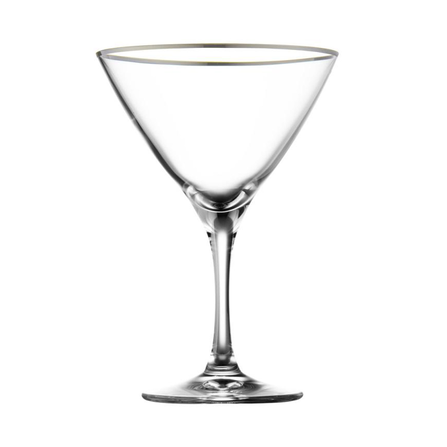 Cocktail Glass Crystal Pure Platinum rim clear (17,5 cm)