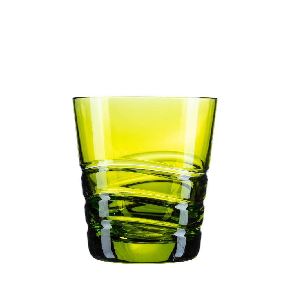Trinkglas Kristall Wave reseda (8,5 cm)