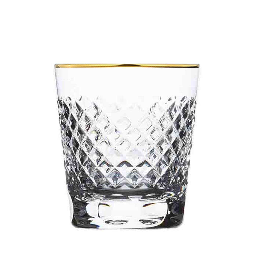 Whiskyglas Kristall Karo Gold clear (10cm)