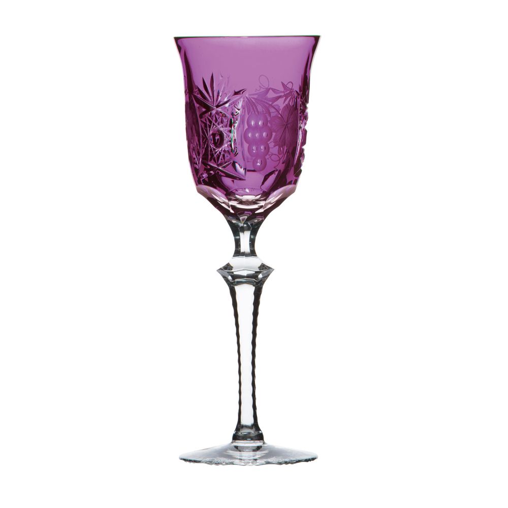 Wine glass crystal grape amethyst (23,5cm)