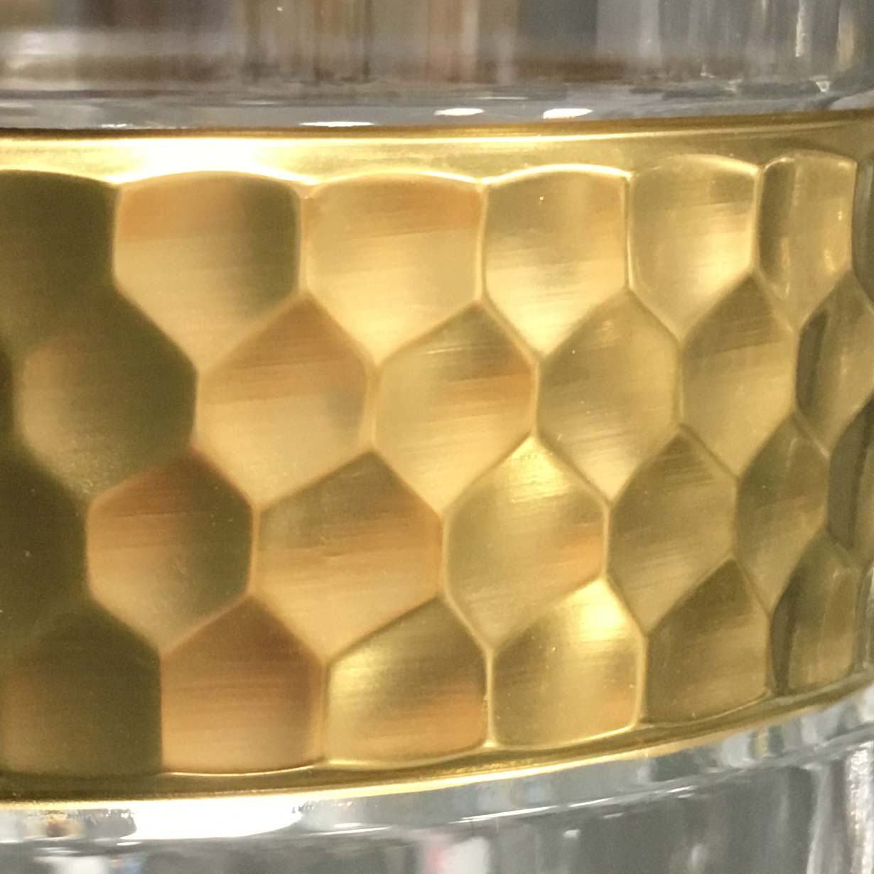 6er-Set Wasserglas Kristall Bloom Gold (14 cm)