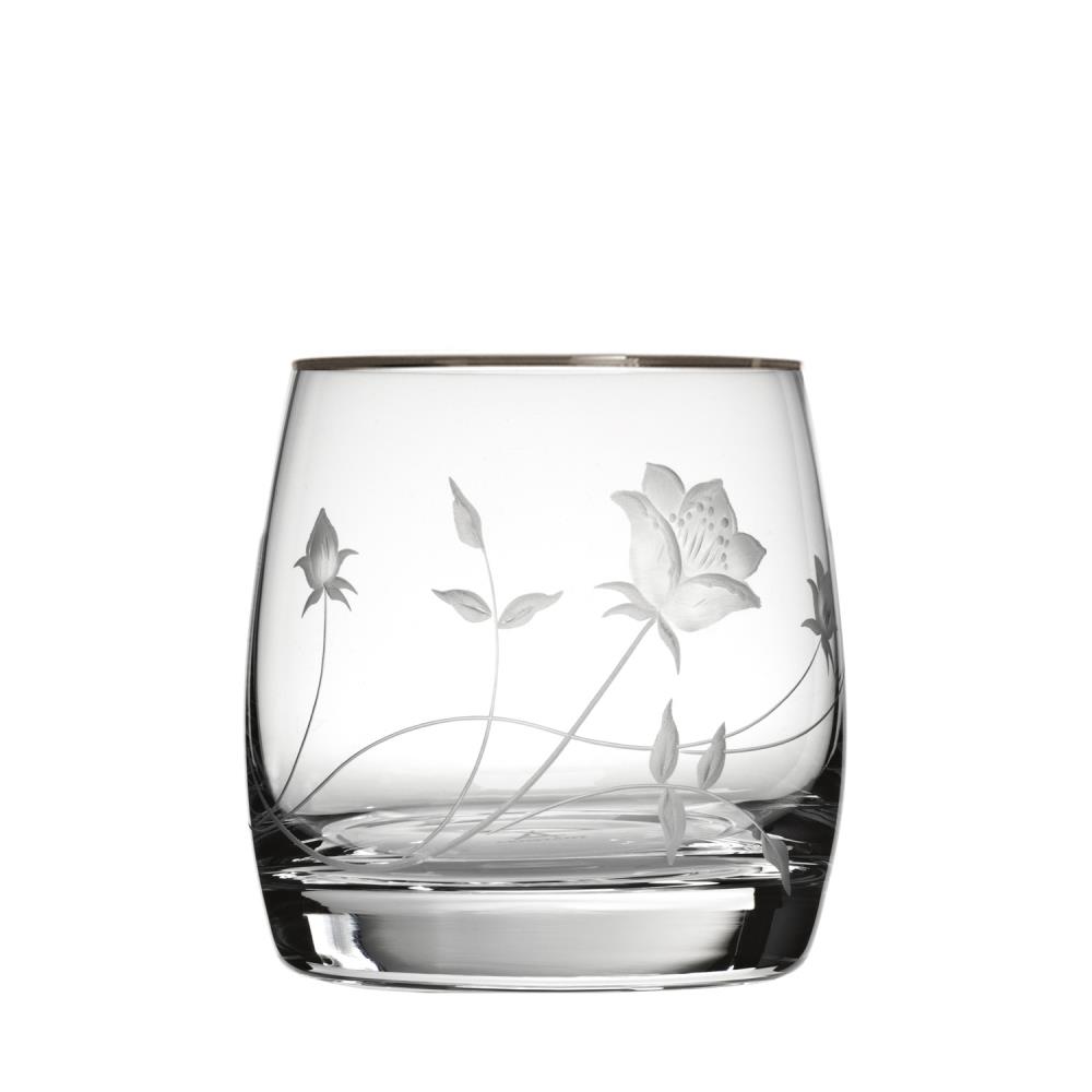 Whiskyglas Kristall Liane Platin (8,7 cm)