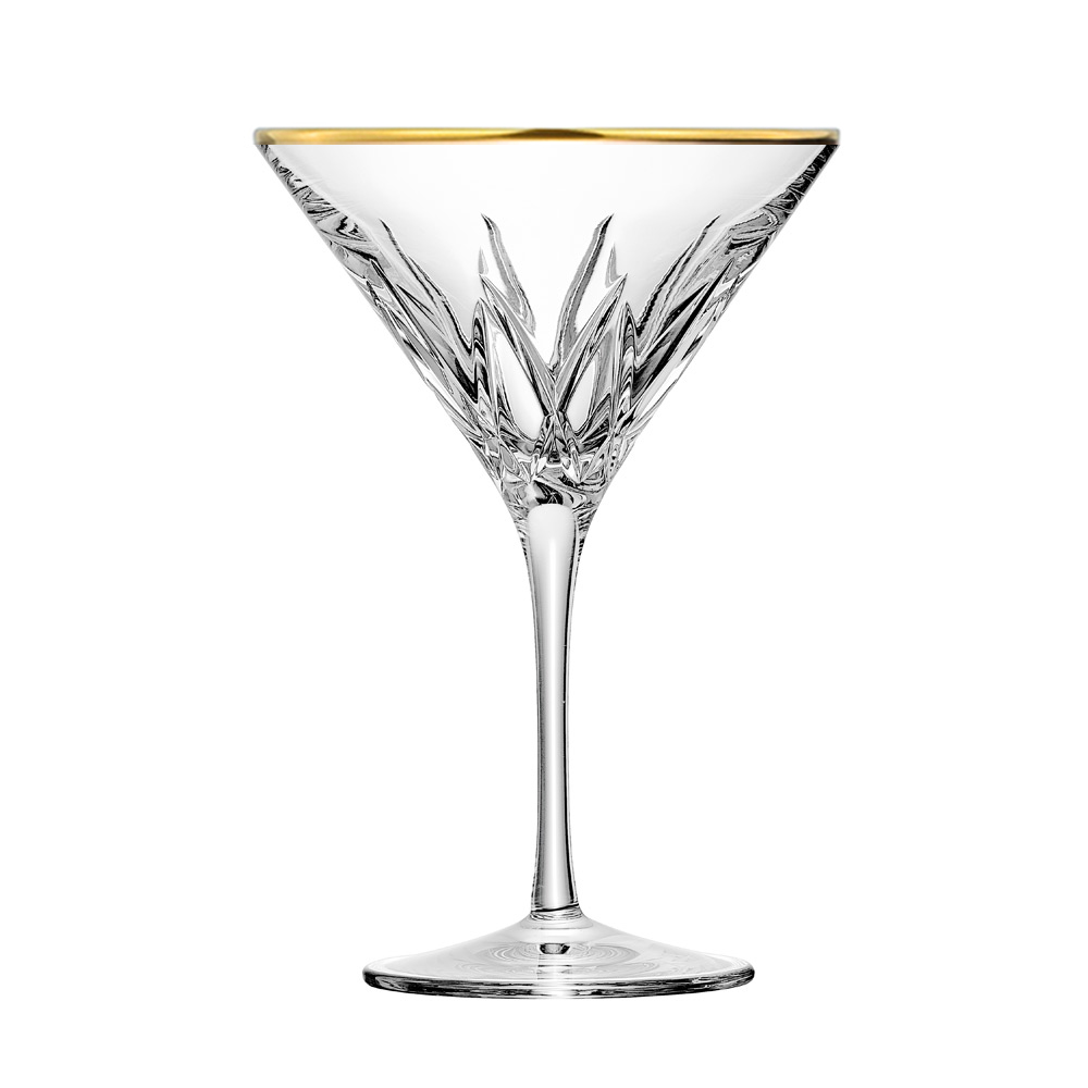 Cocktailglas Kristall London Gold klar (17,5 cm) 2.Wahl