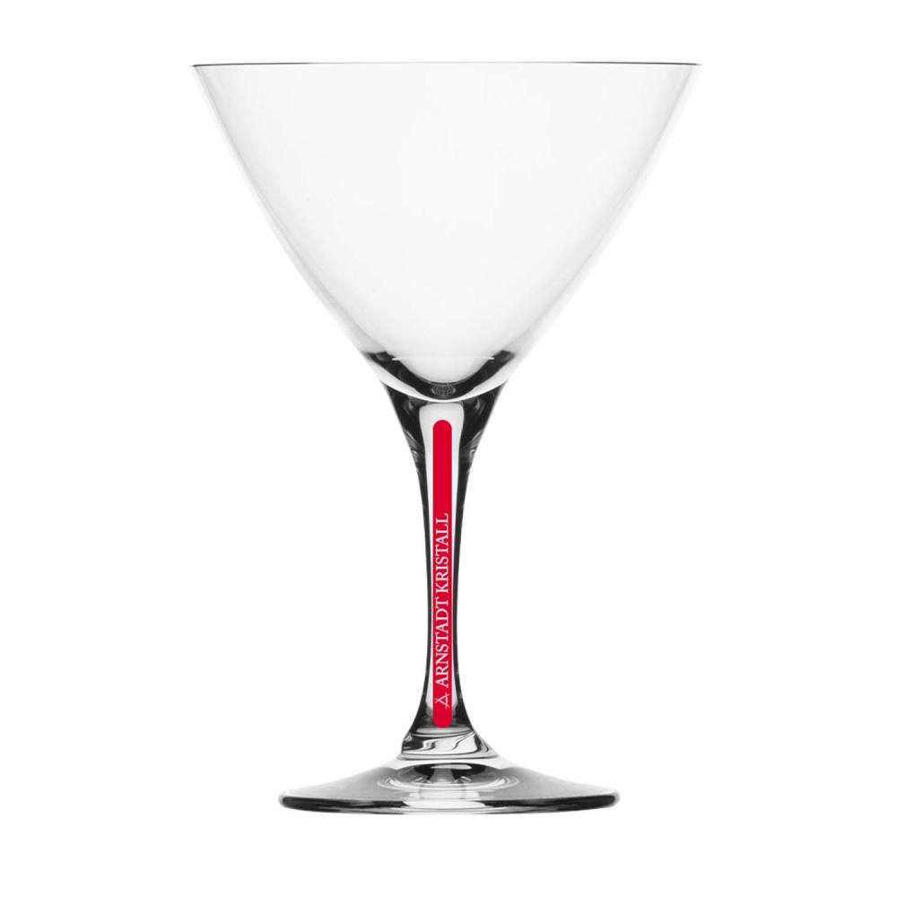 Martini Glas Kristall Redstripe clear (16,6 cm)