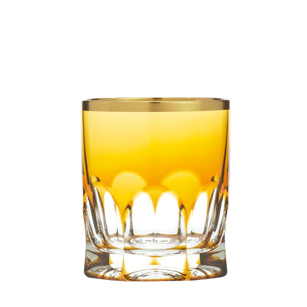 Whiskyglas Kristall Palais Gold amber (9 cm)