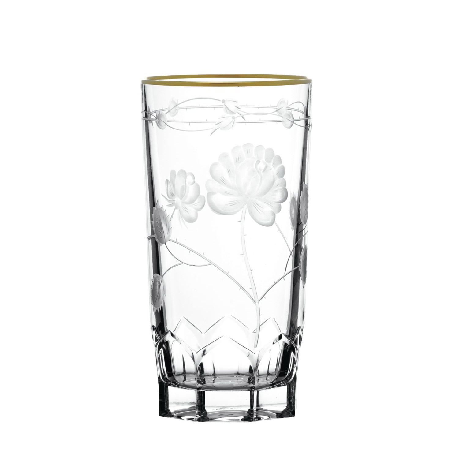 Longdrinkglas Kristallglas Monrose Gold (14 cm) 1.Wahl