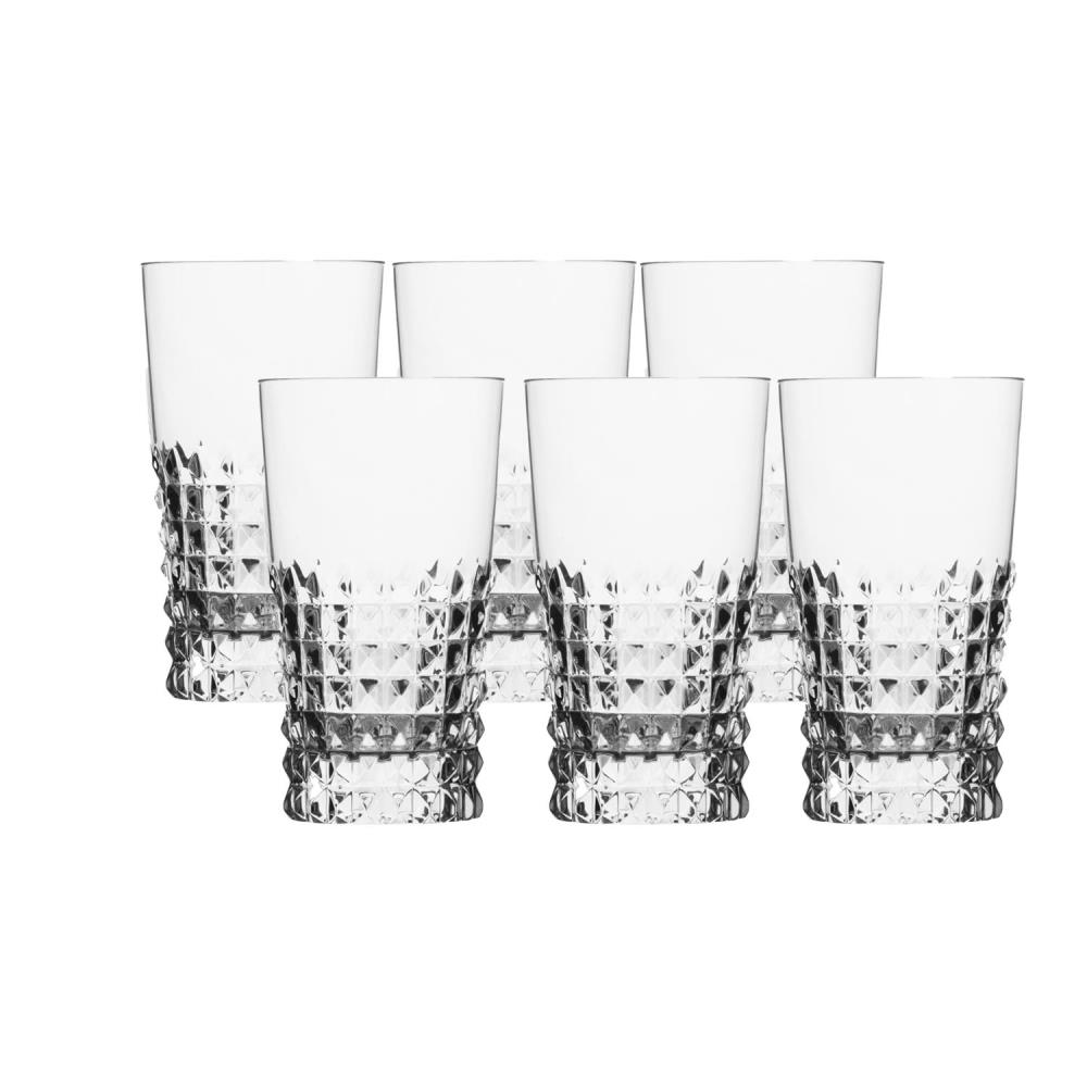 Set of 6 water glasses Crystal Rocks clear (13.5 cm)