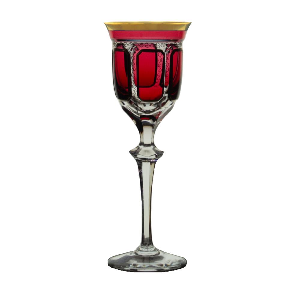 Weinglas Kristallglas Antike rubin rot (23,5 cm) 2.Wahl