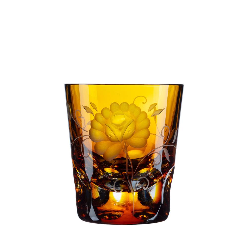 Trinkglas Kristall Rose amber (8,5cm)