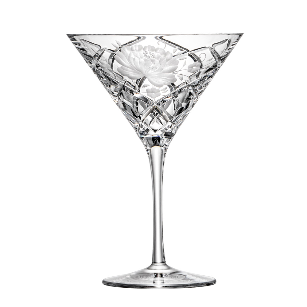 Martini Glas Kristall Sunrose clear (17,5 cm)