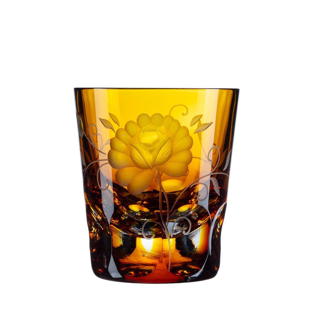 Trinkglas Kristall Rose amber (9,5 cm)