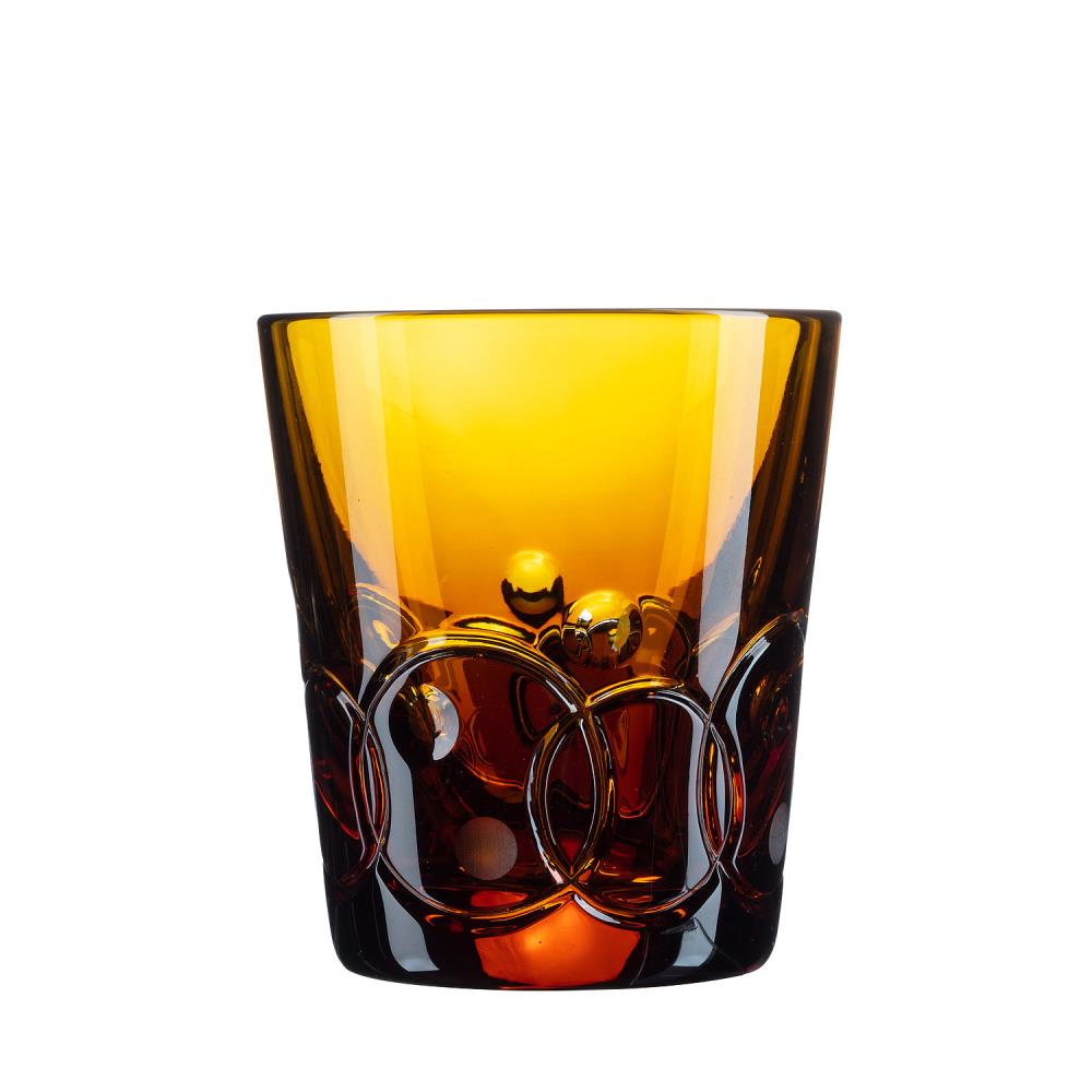 Becher Kristall Circle amber (9,5 cm)