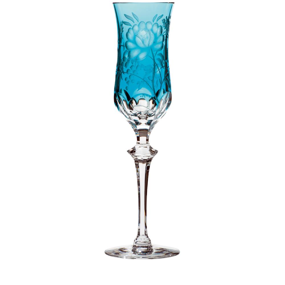 Sektglas Kristall Primerose azur (26,5 cm) 2.Wahl
