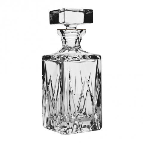 Whiskey decanter crystal London Platinum rim clear (25 cm)