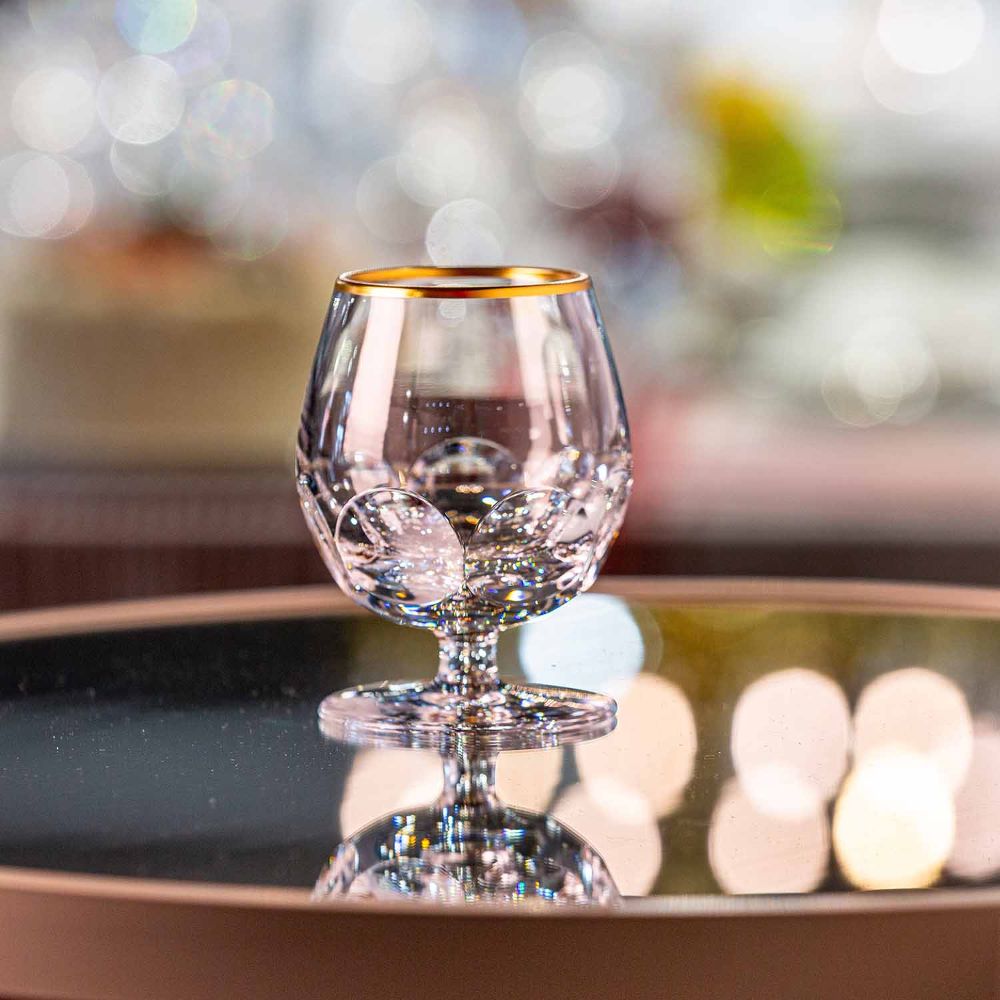 Cognacglas Kristall Palais Gold klar (10,6 cm)