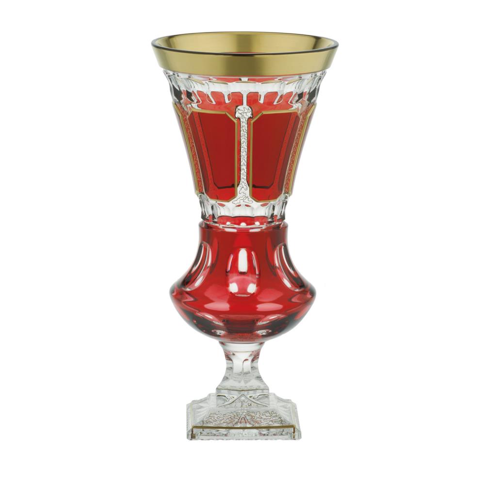 VASE CRYSTAL ANTIQUE ruby (34 CM) 2nd choice