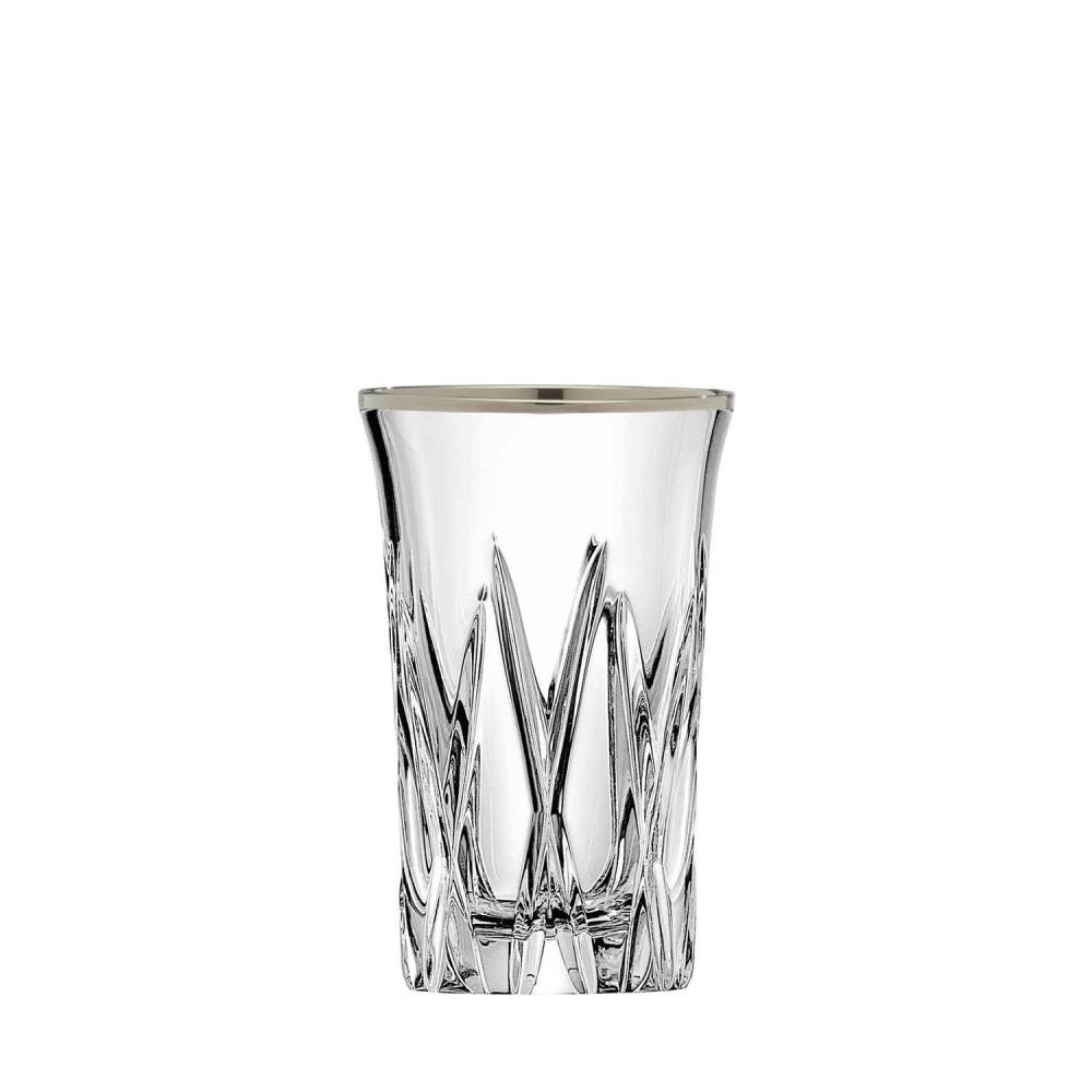 Shot Glass crystal London Platinum rim clear (8 cm)