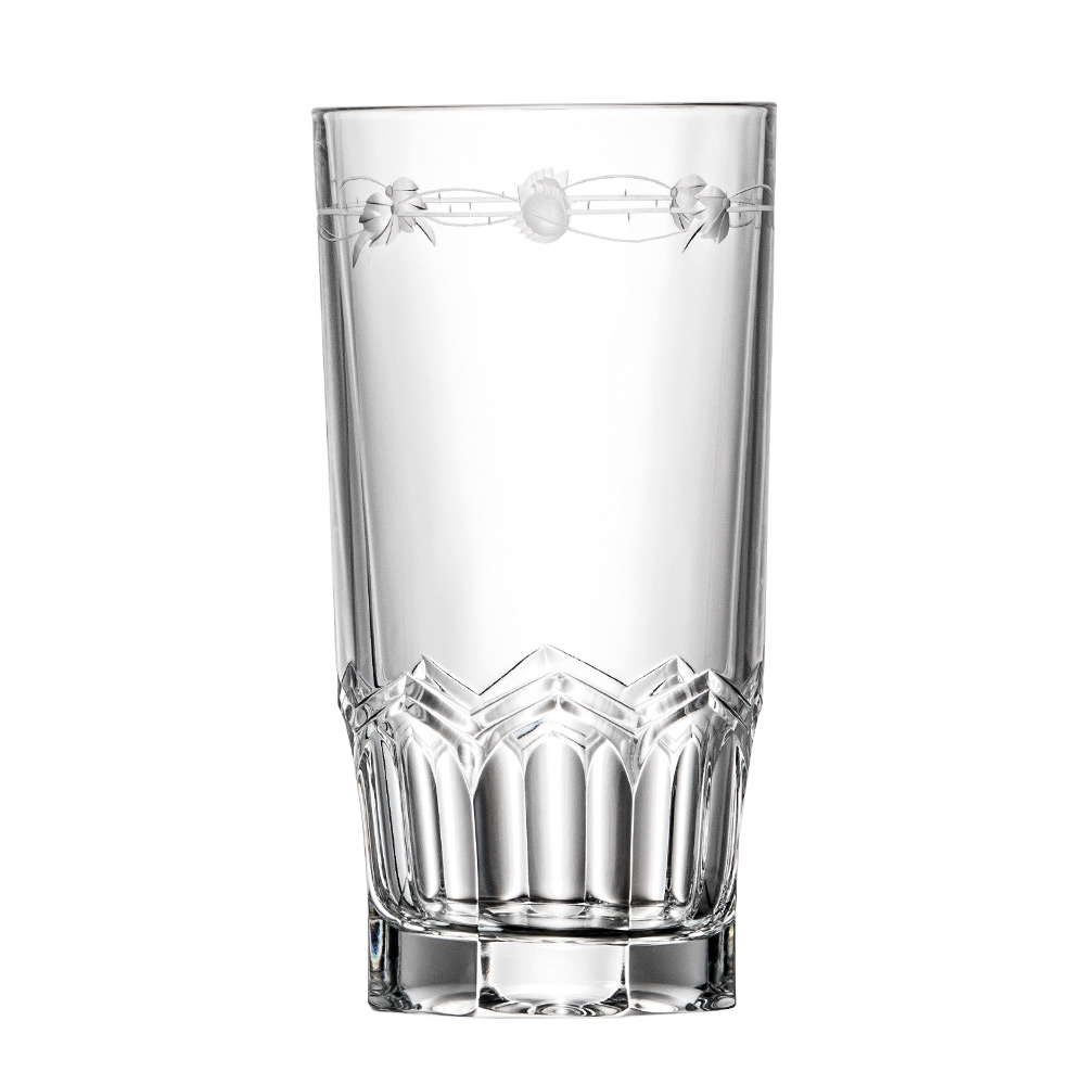 Longdrinkglas Kristall Lilly Gold clear (13,5 cm)