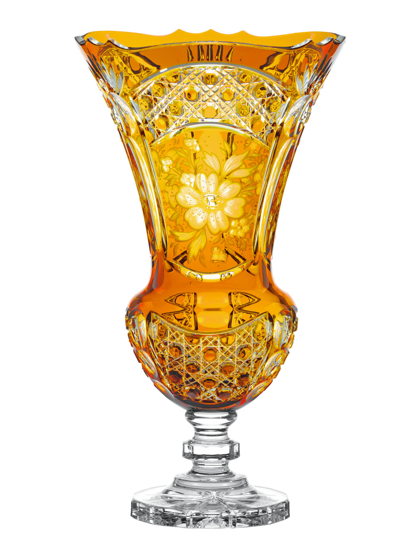 Vase Kristall Luxury amber(44 cm)