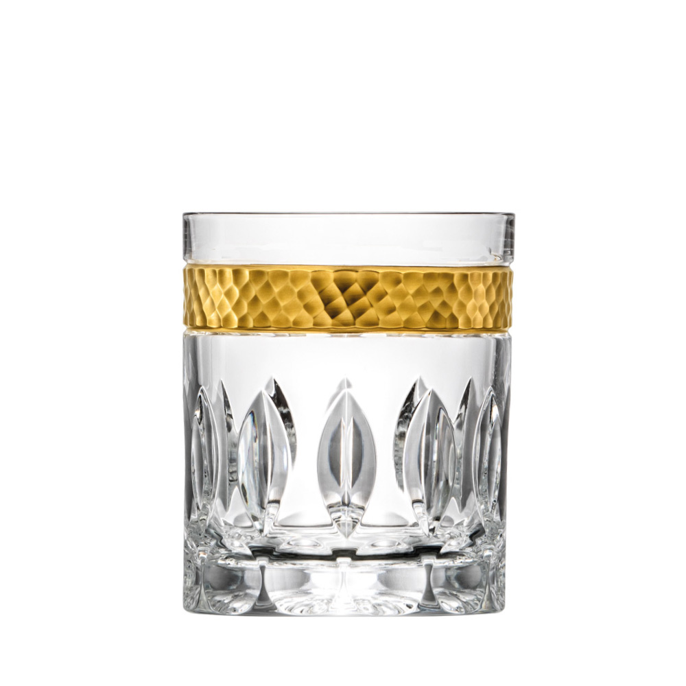 Whiskey glass crystal Bloom Gold (10 cm)