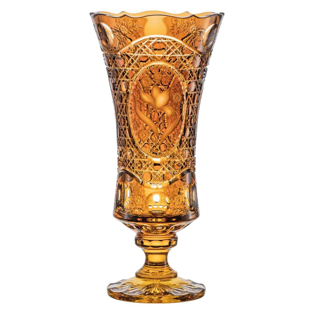 Vase Kristall Magicflower amber (43 cm)