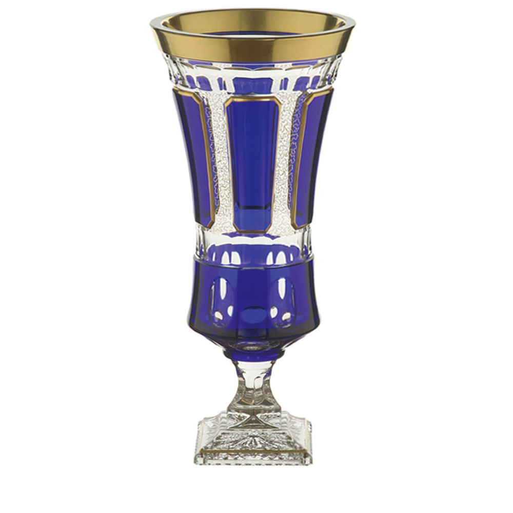 Vase Kristall Antike kobalt (43 cm)