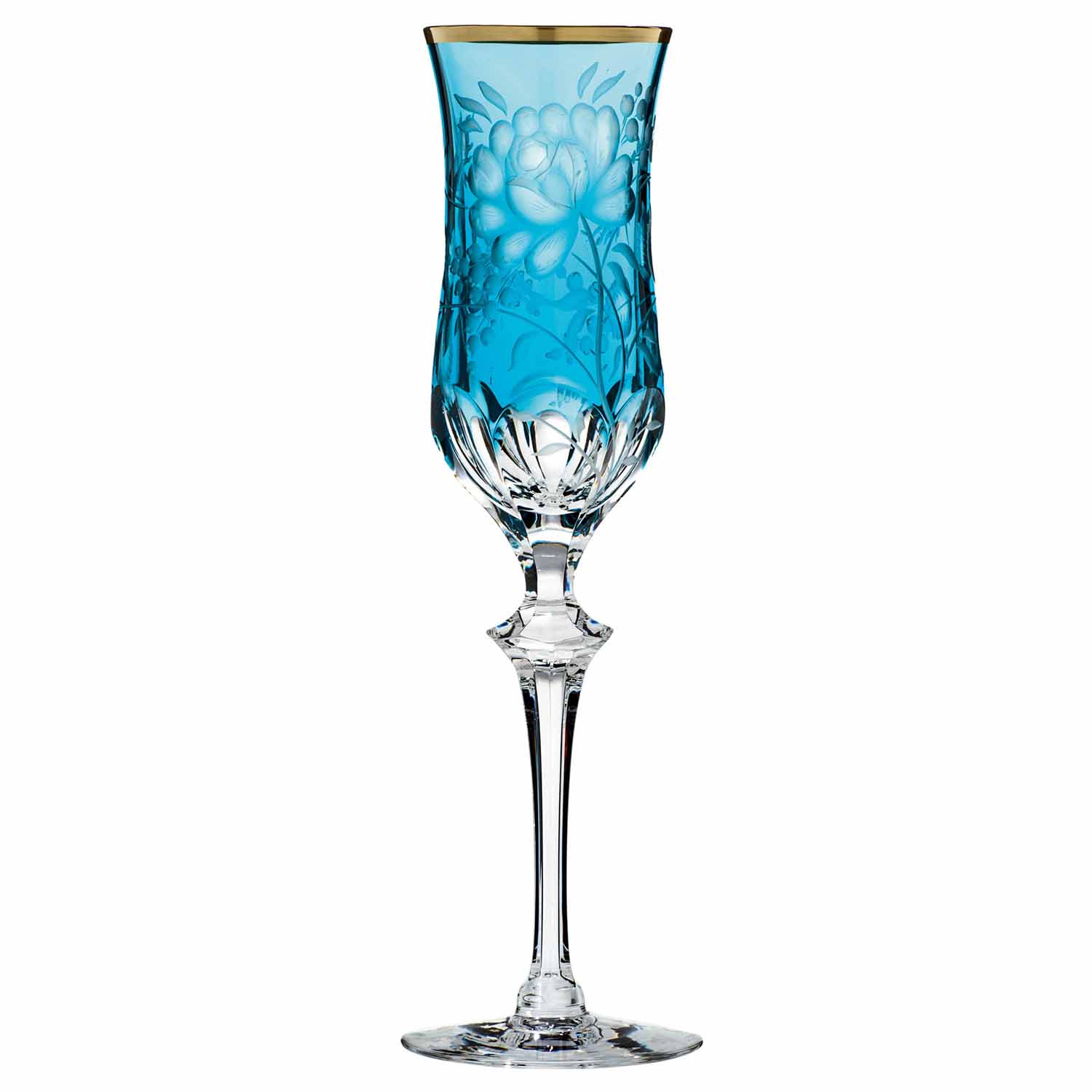 Sektglas Kristall Primerose Gold azur (26,5 cm)