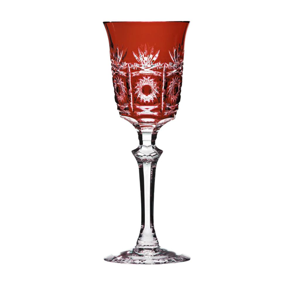 wine glass crystal Dresden ruby red (23,5 cm)