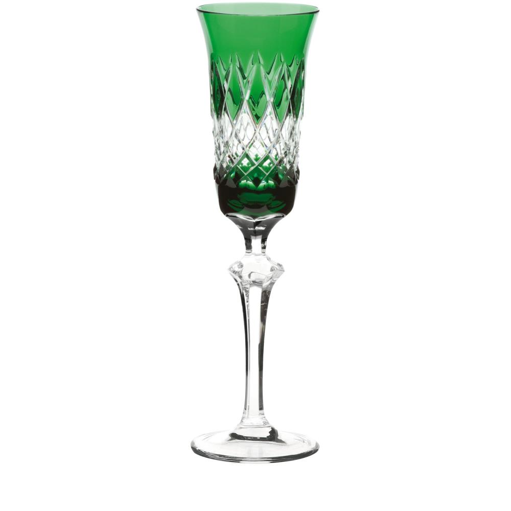 Champagne glass crystal Venice emerald (26.2 cm) 2nd choice