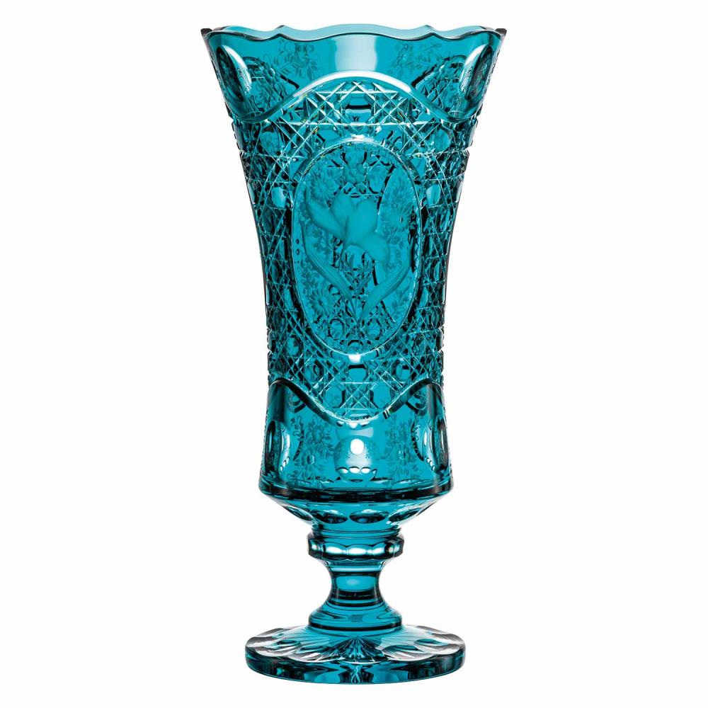 Vase Kristall Magicflower azur (43 cm)