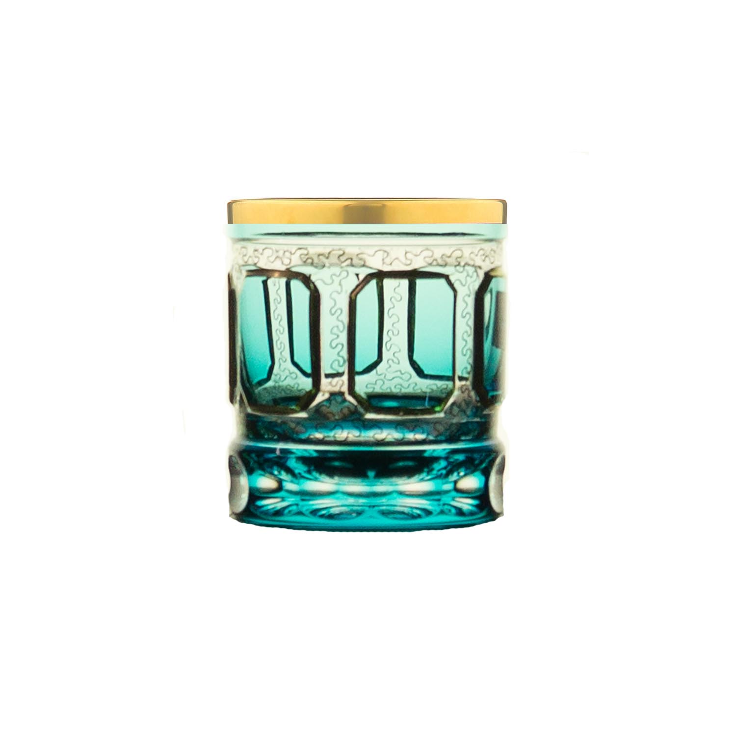 Whiskyglas Kristallglas Antike azur (9 cm) 2.Wahl