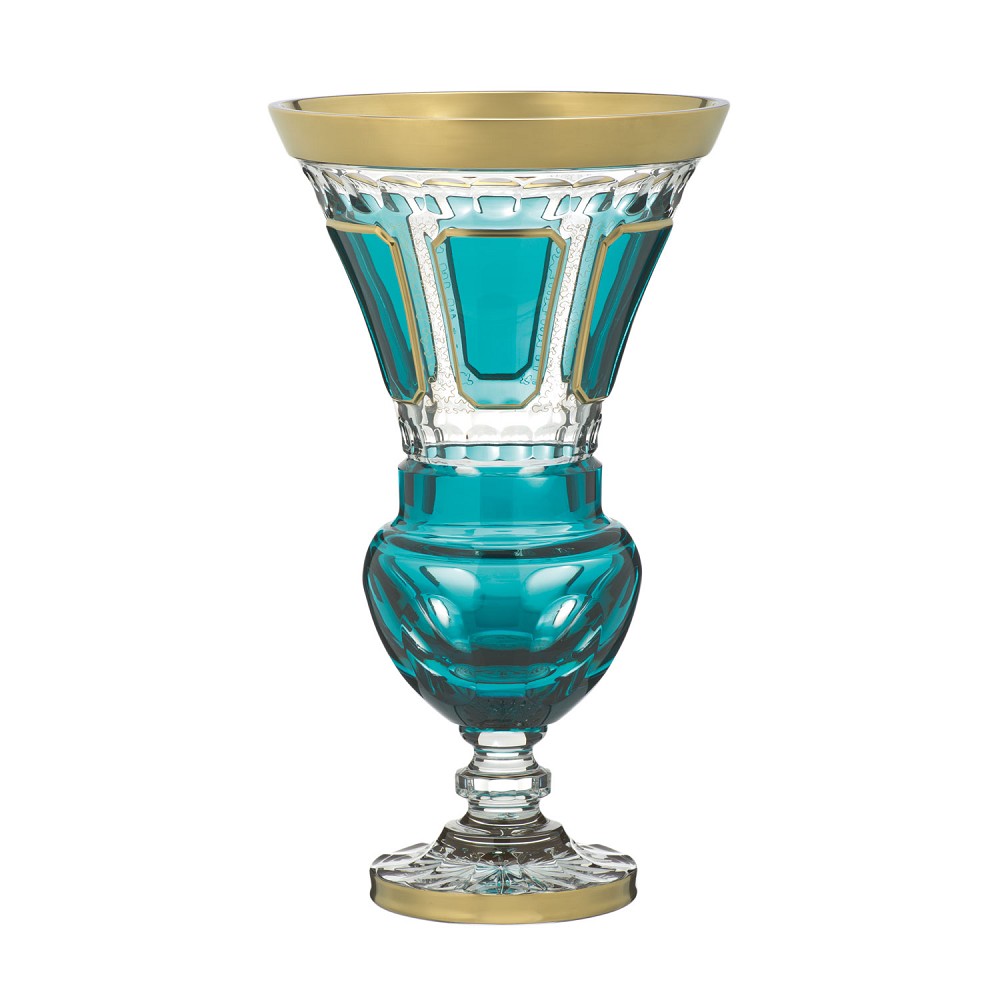 Vase Kristallglas Antike azur (44 cm)