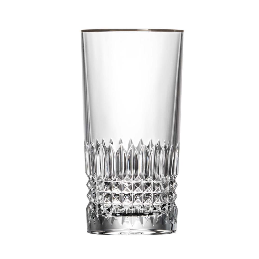 Longdrinkglas Kristall Empire Platin clear (13,5 cm)