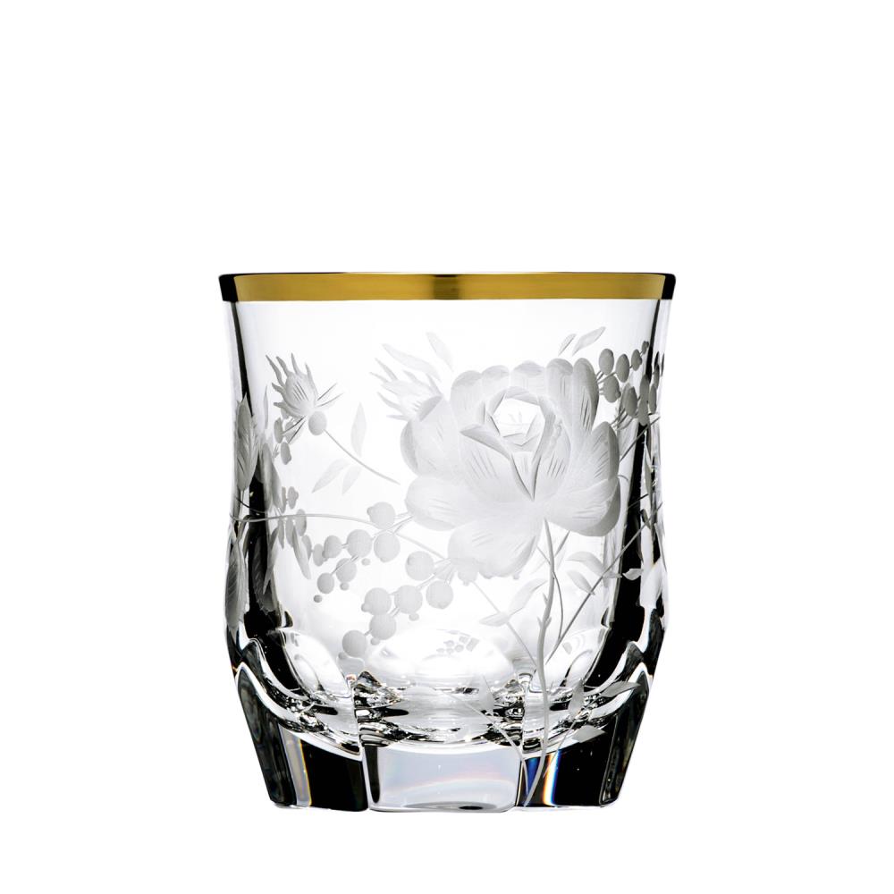 Whiskey glass crystal Primerose Gold clear (9cm)