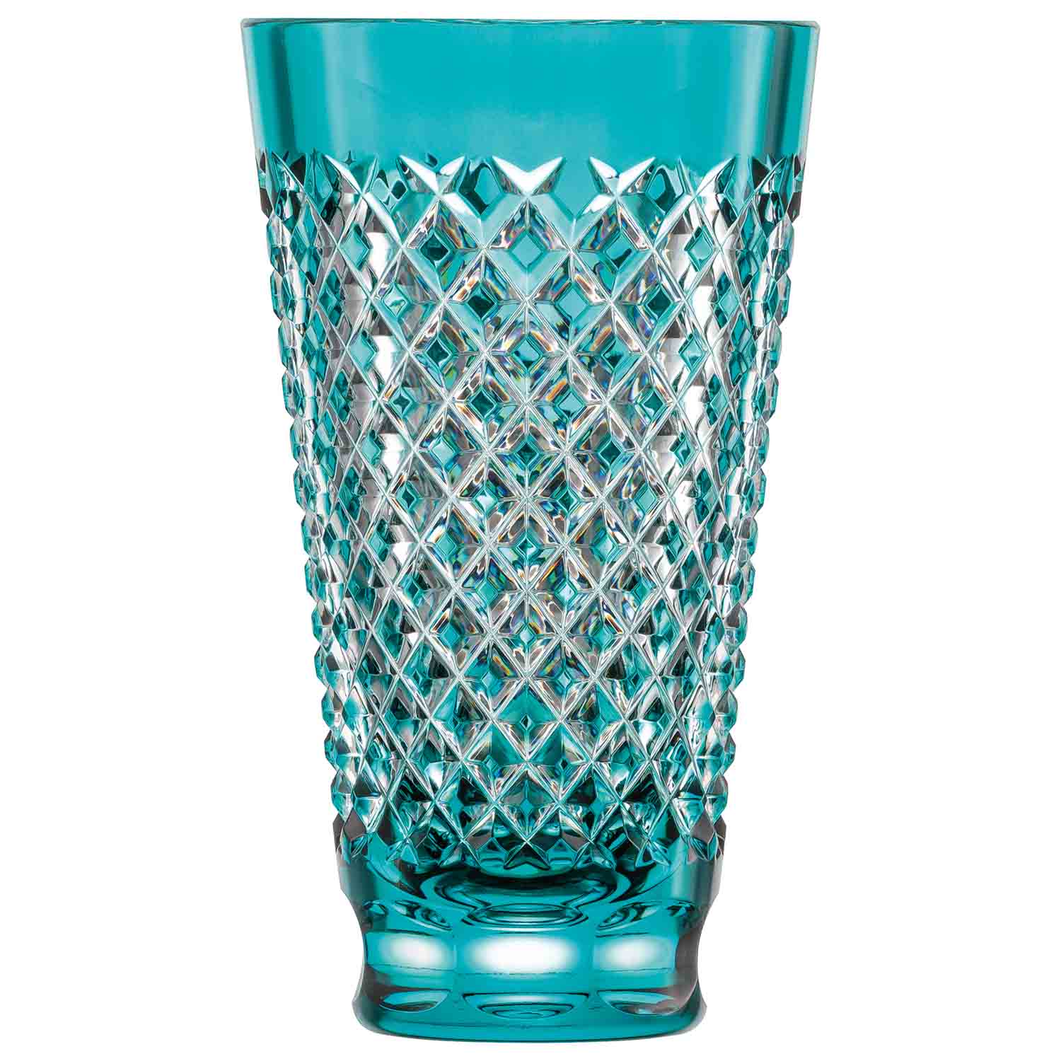 Vase Kristall Karo azur (33 cm)