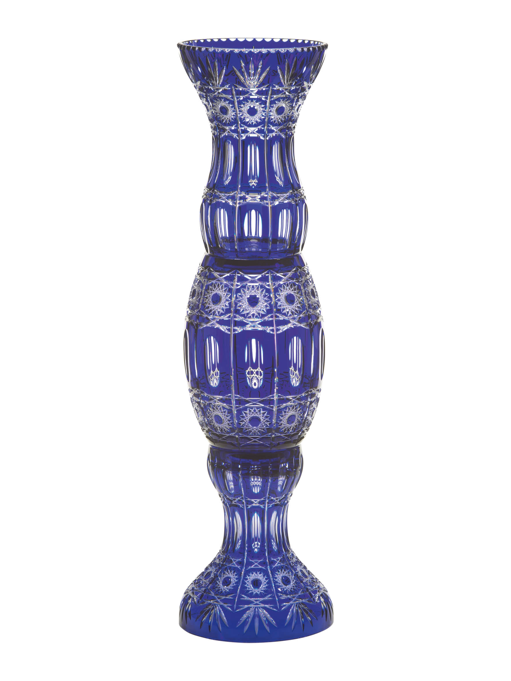 Vase Kristall Dresden kobalt (112 cm)
