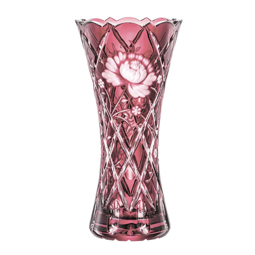 Vase Kristall Sunrose rosalin (30 cm)