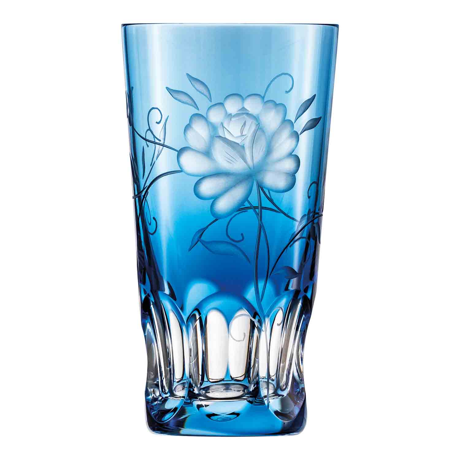 Trinkglas Kristall Rose aqua (14 cm)