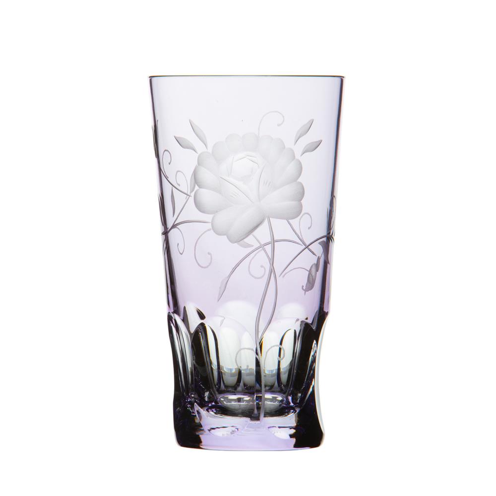 Trinkglas Kristall Rose rosalin (14 cm)
