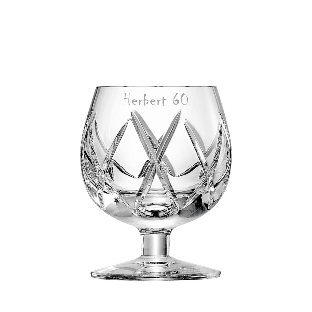 cognac glass Crystal London + individual engraving