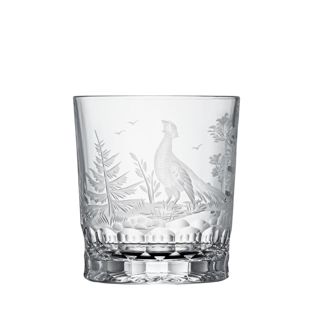 Whiskyglas Kristall Jagd Fasan klar (9,3 cm)