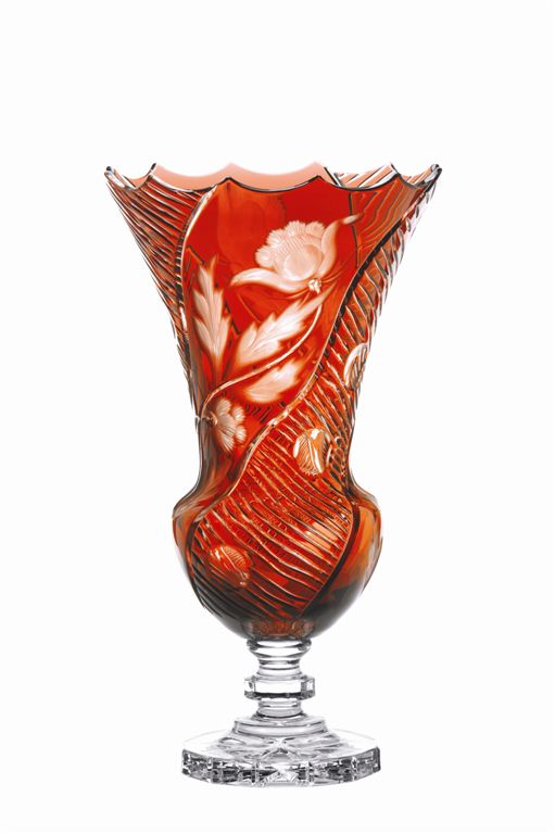 Vase Kristall Red Poppy (44 cm)